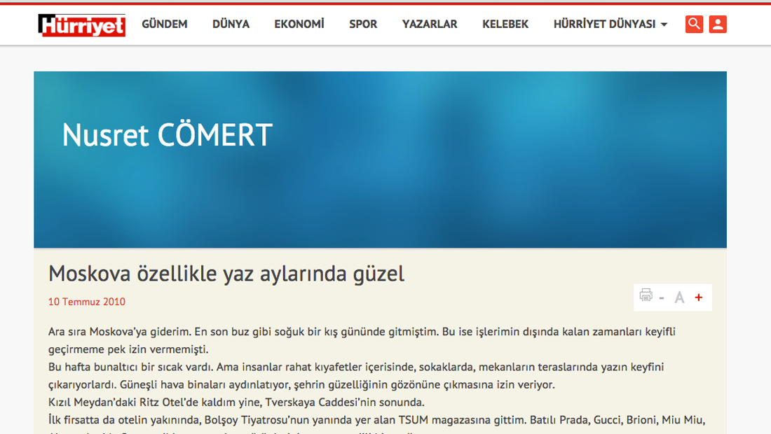 Lifestyle Columns At Daily Hurriyet